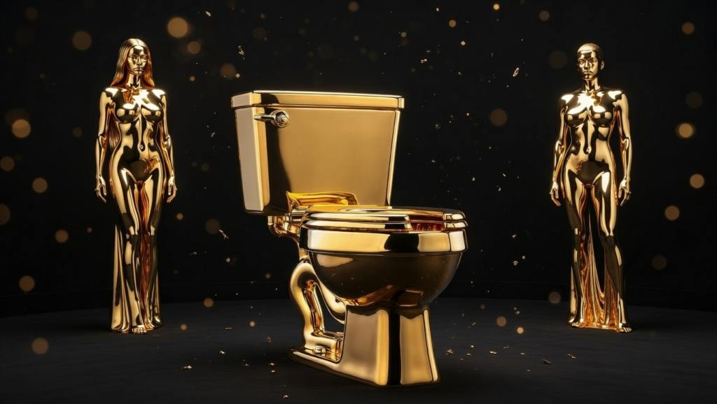 kim kardashian and kanye west gold toilet